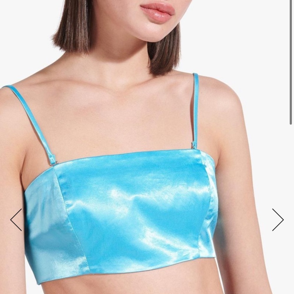 Staud Alessi Top Size 6 Bright Blue